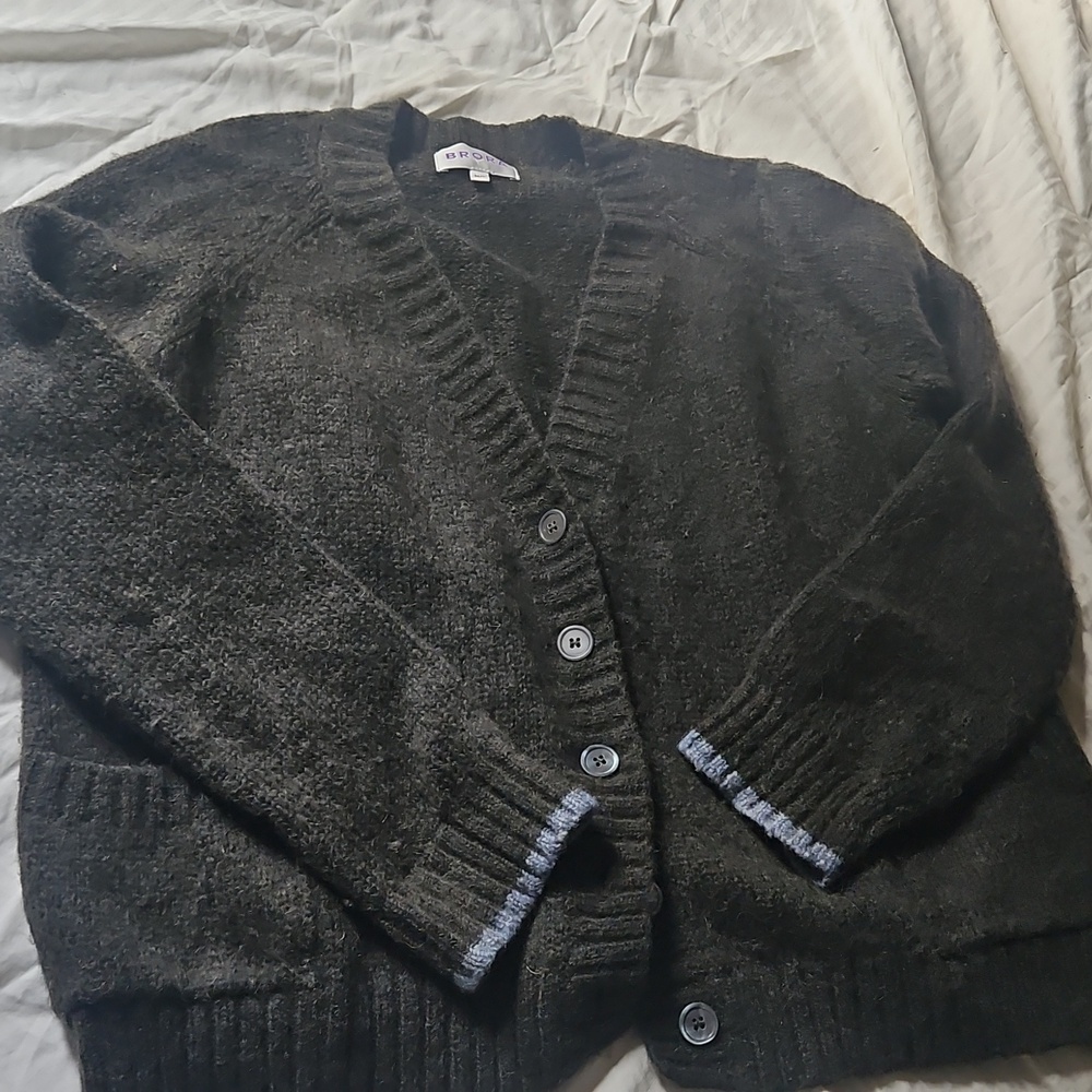 BRORA Women's Dark GreenCardigan Sweater